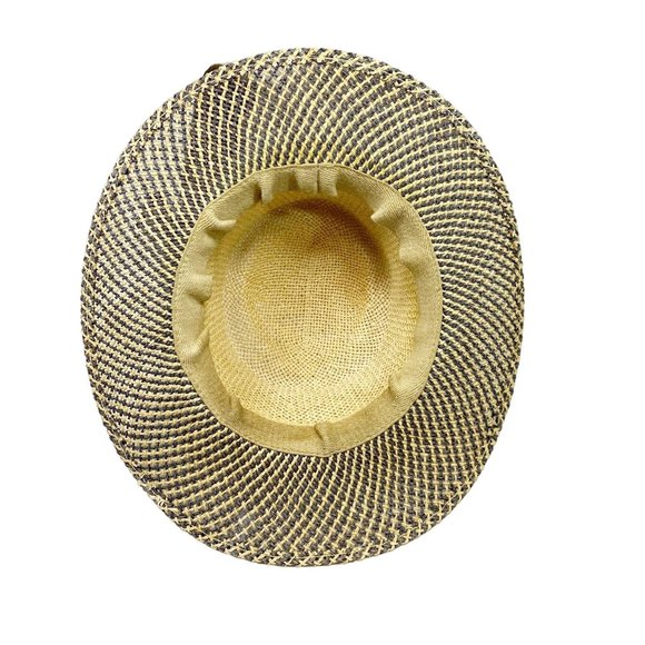 Woven Straw Panama Hat with Feather Detail OS main image 9